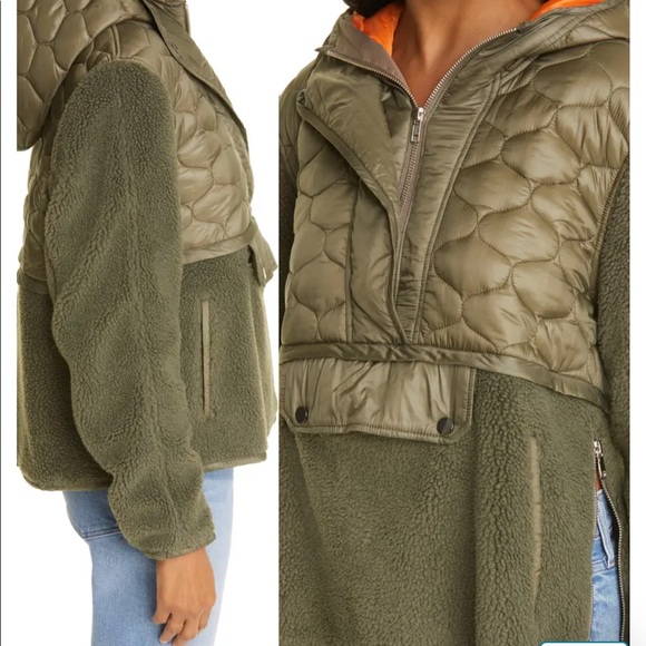 NWT Veronica Beard Leo High Pile Fleece Quilted Pullover size M - Picture 2 of 15